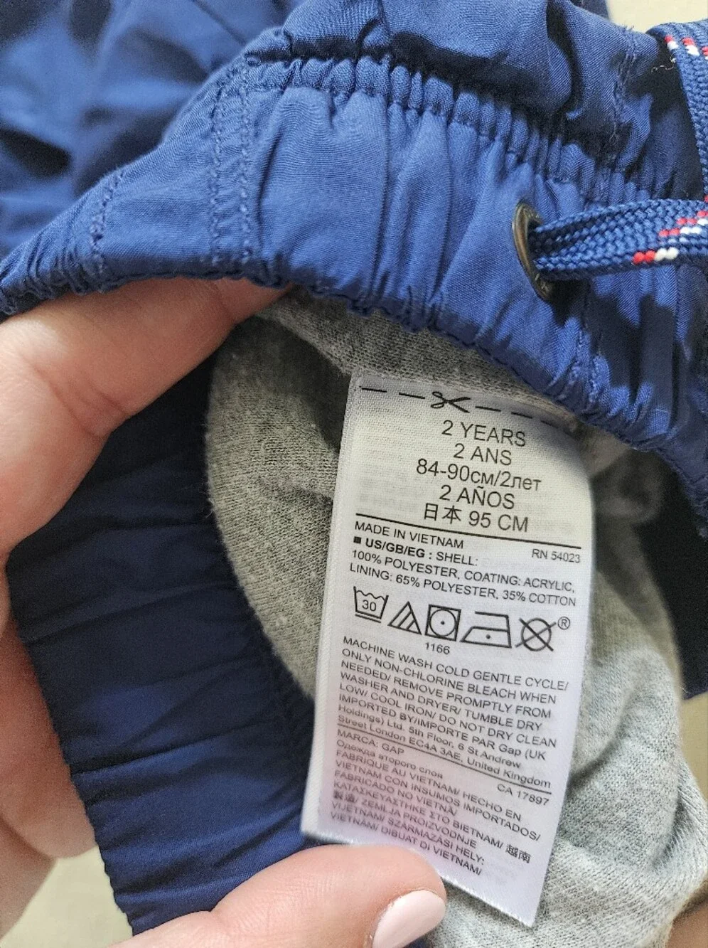 ​BabyGap Toddler Boys Blue Lined Pull-On Playground Pants Active Pants Size 2 Ye